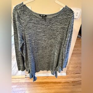 NIC+ZOE Marled Knit Tie-Hem Top — Size M